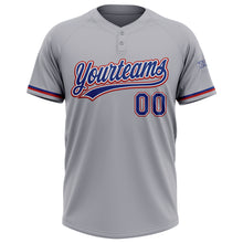 Charger l&#39;image dans la galerie, Custom Gray Royal-Red Two-Button Unisex Softball Jersey
