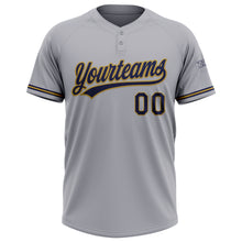 Charger l&#39;image dans la galerie, Custom Gray Navy-Old Gold Two-Button Unisex Softball Jersey
