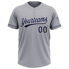 Charger l&#39;image dans la galerie, Custom Gray Navy-White Two-Button Unisex Softball Jersey
