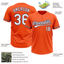 Charger l&#39;image dans la galerie, Custom Orange White-Navy Two-Button Unisex Softball Jersey
