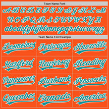 Charger l&#39;image dans la galerie, Custom Orange Teal-White Two-Button Unisex Softball Jersey
