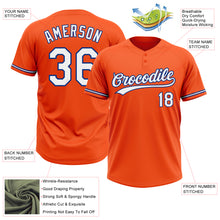 Charger l&#39;image dans la galerie, Custom Orange White-Royal Two-Button Unisex Softball Jersey
