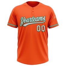 Charger l&#39;image dans la galerie, Custom Orange White-Kelly Green Two-Button Unisex Softball Jersey
