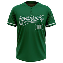 Charger l&#39;image dans la galerie, Custom Kelly Green White Two-Button Unisex Softball Jersey
