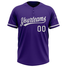 Загрузить изображение в средство просмотра галереи, Custom Purple White Two-Button Unisex Softball Jersey
