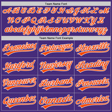 Charger l&#39;image dans la galerie, Custom Purple Orange-White Two-Button Unisex Softball Jersey
