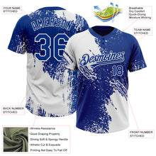 Загрузить изображение в средство просмотра галереи, Custom White Royal 3D Pattern Abstract Brush Stroke Two-Button Unisex Softball Jersey
