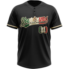 Загрузить изображение в средство просмотра галереи, Custom Black Vintage Mexican Flag-City Cream Two-Button Unisex Softball Jersey
