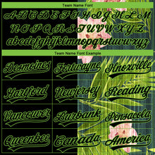 Charger l&#39;image dans la galerie, Custom Black Neon Green 3D Pattern Hawaii Tropical Palm Leaves With Orchids Two-Button Unisex Softball Jersey
