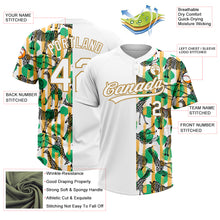 Charger l&#39;image dans la galerie, Custom White Old Gold 3D Pattern Zebras And Giraffes Two-Button Unisex Softball Jersey
