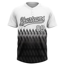 Charger l&#39;image dans la galerie, Custom White Black 3D Pattern Lines Two-Button Unisex Softball Jersey
