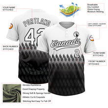 Charger l&#39;image dans la galerie, Custom White Black 3D Pattern Lines Two-Button Unisex Softball Jersey
