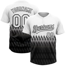 Charger l&#39;image dans la galerie, Custom White Black 3D Pattern Lines Two-Button Unisex Softball Jersey
