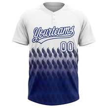 Загрузить изображение в средство просмотра галереи, Custom White Royal 3D Pattern Lines Two-Button Unisex Softball Jersey
