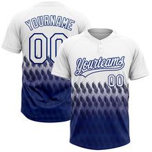 Загрузить изображение в средство просмотра галереи, Custom White Royal 3D Pattern Lines Two-Button Unisex Softball Jersey
