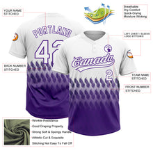 Загрузить изображение в средство просмотра галереи, Custom White Purple 3D Pattern Lines Two-Button Unisex Softball Jersey
