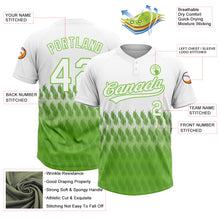 Laden Sie das Bild in den Galerie-Viewer, Custom White Neon Green 3D Pattern Lines Two-Button Unisex Softball Jersey
