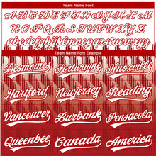 Laden Sie das Bild in den Galerie-Viewer, Custom White Red 3D Pattern Lines Two-Button Unisex Softball Jersey
