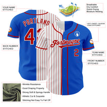 Charger l&#39;image dans la galerie, Custom Thunder Blue Red-White Red Pinstripe Authentic Split Fashion Baseball Jersey
