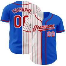 Charger l&#39;image dans la galerie, Custom Thunder Blue Red-White Red Pinstripe Authentic Split Fashion Baseball Jersey
