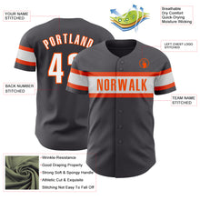 Charger l&#39;image dans la galerie, Custom Steel Gray White-Orange Authentic Baseball Jersey
