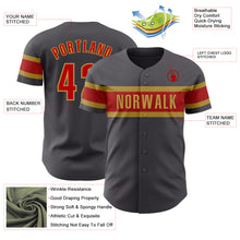 Charger l&#39;image dans la galerie, Custom Steel Gray Red-Old Gold Authentic Baseball Jersey
