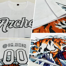 Загрузить изображение в средство просмотра галереи, Custom White Black 3D Pattern Design Tiger Performance T-Shirt
