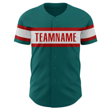 Charger l&#39;image dans la galerie, Custom Teal White-Red Authentic Baseball Jersey
