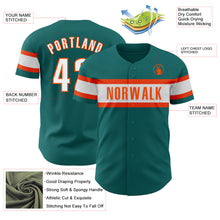 Charger l&#39;image dans la galerie, Custom Teal White-Orange Authentic Baseball Jersey
