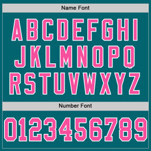 Load image into Gallery viewer, Custom Teal Pink-White Mesh Authentic Football Jersey
