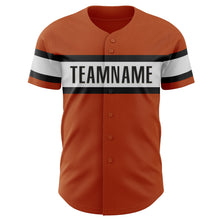 Загрузить изображение в средство просмотра галереи, Custom Texas Orange White-Black Authentic Baseball Jersey
