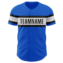 Charger l&#39;image dans la galerie, Custom Thunder Blue Black-White Authentic Baseball Jersey
