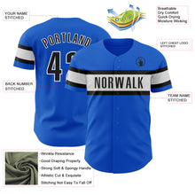 Charger l&#39;image dans la galerie, Custom Thunder Blue Black-White Authentic Baseball Jersey
