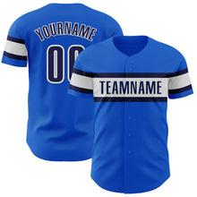 Charger l&#39;image dans la galerie, Custom Thunder Blue Navy-White Authentic Baseball Jersey
