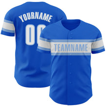 Загрузить изображение в средство просмотра галереи, Custom Thunder Blue White-Light Blue Authentic Baseball Jersey
