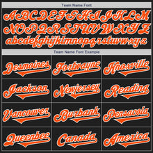 Load image into Gallery viewer, Custom Black Orange-White Authentic Two Tone Baseball Jersey
