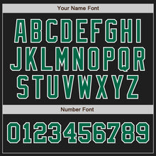 Load image into Gallery viewer, Custom Black Kelly Green-White Authentic Two Tone Baseball Jersey
