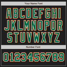 Load image into Gallery viewer, Custom Black Kelly Green-Orange Authentic Two Tone Baseball Jersey
