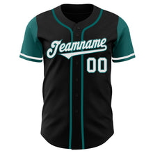 Load image into Gallery viewer, Custom Black White-Teal Authentic Two Tone Baseball Jersey
