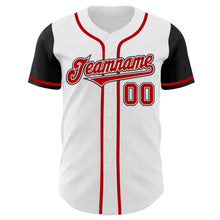 Charger l&#39;image dans la galerie, Custom White Red-Black Authentic Two Tone Baseball Jersey
