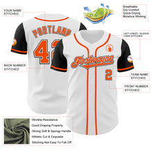 Laden Sie das Bild in den Galerie-Viewer, Custom White Orange-Black Authentic Two Tone Baseball Jersey
