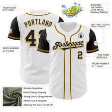 Load image into Gallery viewer, Custom White Black-Gold Authentic Two Tone Baseball Jersey
