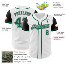 Load image into Gallery viewer, Custom White Kelly Green-Black Authentic Two Tone Baseball Jersey
