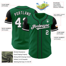 Load image into Gallery viewer, Custom Kelly Green White-Black Authentic Two Tone Baseball Jersey
