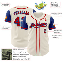 Load image into Gallery viewer, Custom Cream Red-Royal Authentic Two Tone Baseball Jersey
