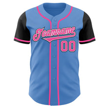 Charger l&#39;image dans la galerie, Custom Powder Blue Pink-Black Authentic Two Tone Baseball Jersey
