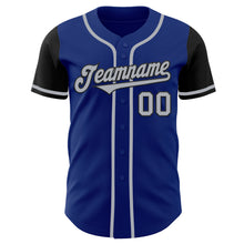 Laden Sie das Bild in den Galerie-Viewer, Custom Royal Gray-Black Authentic Two Tone Baseball Jersey
