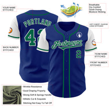 Charger l&#39;image dans la galerie, Custom Royal Kelly Green-White Authentic Two Tone Baseball Jersey
