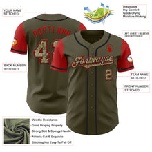 Charger l&#39;image dans la galerie, Custom Olive Camo-Black Authentic Two Tone Salute To Service Baseball Jersey
