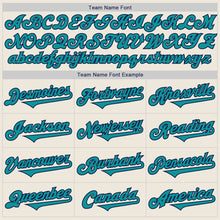 Charger l&#39;image dans la galerie, Custom Cream Red Teal-Navy Authentic Two Tone Baseball Jersey
